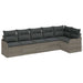 Set de canapele pentru grădină cu pernă 6 pcs Gri Rattan poli - WALTI WALTI