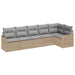 Set de canapele pentru grădină cu pernă 6 pcs Bej Rattan poli - WALTI WALTI