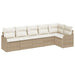 Set de canapele pentru grădină cu pernă 6 pcs Bej Rattan poli - WALTI WALTI