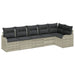 Set de canapele pentru grădină 6 pcs Gri deschis Rattan poli - WALTI WALTI