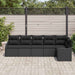 Set de canapele pentru grădină cu pernă 6 pcs Negru Rattan poli - WALTI WALTI