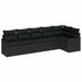 Set de canapele pentru grădină cu pernă 6 pcs Negru Rattan poli - WALTI WALTI