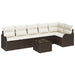 Set de canapele pentru grădină cu pernă 7 pcs Gri Rattan poli - WALTI WALTI