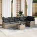 Set de canapele pentru grădină cu pernă 7 pcs Negru Rattan poli - WALTI WALTI