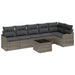 Set de canapele pentru grădină cu pernă 7 pcs Negru Rattan poli - WALTI WALTI