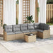 Set de canapele pentru grădină cu pernă 7 pcs Negru Rattan poli - WALTI WALTI