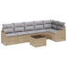 Set de canapele pentru grădină cu pernă 7 pcs Negru Rattan poli - WALTI WALTI