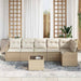 Set de canapele pentru grădină cu pernă 7 pcs Maro Rattan poli - WALTI WALTI
