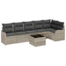 Set de canapele pentru grădină cu pernă 7 pcs Gri Rattan poli - WALTI WALTI