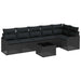 Set de canapele pentru grădină cu pernă 7 pcs Bej Rattan poli - WALTI WALTI