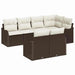 Set de canapele pentru grădină cu pernă 7 pcs Maro Rattan poli - WALTI WALTI