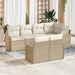 Set de canapele pentru grădină cu pernă 7 pcs Bej Rattan poli - WALTI WALTI