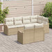 Set de canapele pentru grădină cu pernă 7 pcs Bej Rattan poli - WALTI WALTI