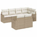 Set de canapele pentru grădină cu pernă 7 pcs Bej Rattan poli - WALTI WALTI