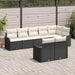 Set de canapele pentru grădină 8 pcs Negru și alb Rattan poli - WALTI WALTI