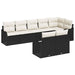 Set de canapele pentru grădină 8 pcs Negru și alb Rattan poli - WALTI WALTI
