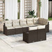 Set de canapele pentru grădină 8 pcs maro și alb Rattan poli - WALTI WALTI