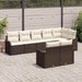 Set de canapele pentru grădină 8 pcs maro și alb Rattan poli - WALTI WALTI