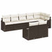Set de canapele pentru grădină 8 pcs maro și alb Rattan poli - WALTI WALTI