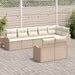 Set de canapele pentru grădină 8 pcs Bej, alb Rattan poli - WALTI WALTI