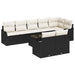 Set de canapele pentru grădină 9 pcs Negru și alb Rattan poli - WALTI WALTI