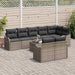 Set de canapele pentru grădină cu pernă 9 pcs Gri Rattan poli - WALTI WALTI