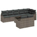 Set de canapele pentru grădină cu pernă 9 pcs Gri Rattan poli - WALTI WALTI