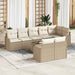 Set de canapele pentru grădină 9 pcs Bej, alb Rattan poli - WALTI WALTI