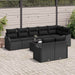 Set de canapele pentru grădină cu pernă 9 pcs Negru Rattan poli - WALTI WALTI