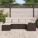 Set de canapele pentru grădină 6 pcs maro și alb Rattan poli - WALTI WALTI