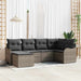 Set de canapele pentru grădină cu pernă 6 pcs Gri Rattan poli - WALTI WALTI