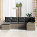 Set de canapele pentru grădină cu pernă 6 pcs Gri Rattan poli - WALTI WALTI