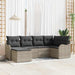 Set de canapele pentru grădină 6 pcs Gri deschis Rattan poli - WALTI WALTI