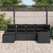 Set de canapele pentru grădină cu pernă 6 pcs Negru Rattan poli - WALTI WALTI