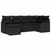Set de canapele pentru grădină cu pernă 6 pcs Negru Rattan poli - WALTI WALTI