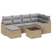 Set de canapele pentru grădină 7 pcs bej și gri deschis - WALTI WALTI