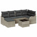 Set de canapele pentru grădină 7 pcs Gri deschis Rattan poli - WALTI WALTI