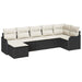 Set de canapele pentru grădină 7 pcs Negru și alb Rattan poli - WALTI WALTI