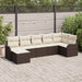 Set de canapele pentru grădină 7 pcs maro și alb Rattan poli - WALTI WALTI