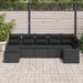 Set de canapele pentru grădină cu pernă 7 pcs Negru Rattan poli - WALTI WALTI