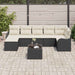 Set de canapele pentru grădină 8 pcs Negru și alb Rattan poli - WALTI WALTI
