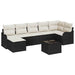 Set de canapele pentru grădină 8 pcs Negru și alb Rattan poli - WALTI WALTI