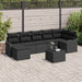 Set de canapele pentru grădină cu pernă 8 pcs Negru Rattan poli - WALTI WALTI