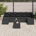 Set de canapele pentru grădină cu pernă 8 pcs Negru Rattan poli - WALTI WALTI