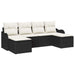 Set de canapele pentru grădină 6 pcs Negru, alb Rattan poli - WALTI WALTI