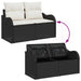 Set de canapele pentru grădină 6 pcs Negru, alb Rattan poli - WALTI WALTI