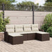 Set de canapele pentru grădină 6 pcs Maro și alb Rattan poli - WALTI WALTI