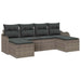 Set de canapele pentru grădină cu pernă 6 pcs Gri Rattan poli - WALTI WALTI