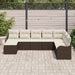 Set de canapele pentru grădină 8 pcs Maro și alb Rattan poli - WALTI WALTI