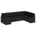 Set de canapele pentru grădină cu pernă 8 pcs Negru Rattan poli - WALTI WALTI